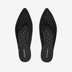 Birdies Elegant Black Swan Suede Mule 6.5